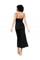Sleeveless Cowl Neck Silk like Satin Black Tea Length Formal Evening Gown / Prom Dress / Bridesmaid Dress Leicester