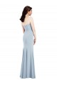 Sleeveless Strapless Stretch Crepe Light Sky Blue Long Bridesmaid Dress / Evening Dress Leicester