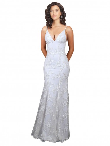 Sleeveless High Neck Stretch Crepe & Sequin Tulle White Long Formal Evening Gown / Prom Dress / Bridesmaid Dress Leicester